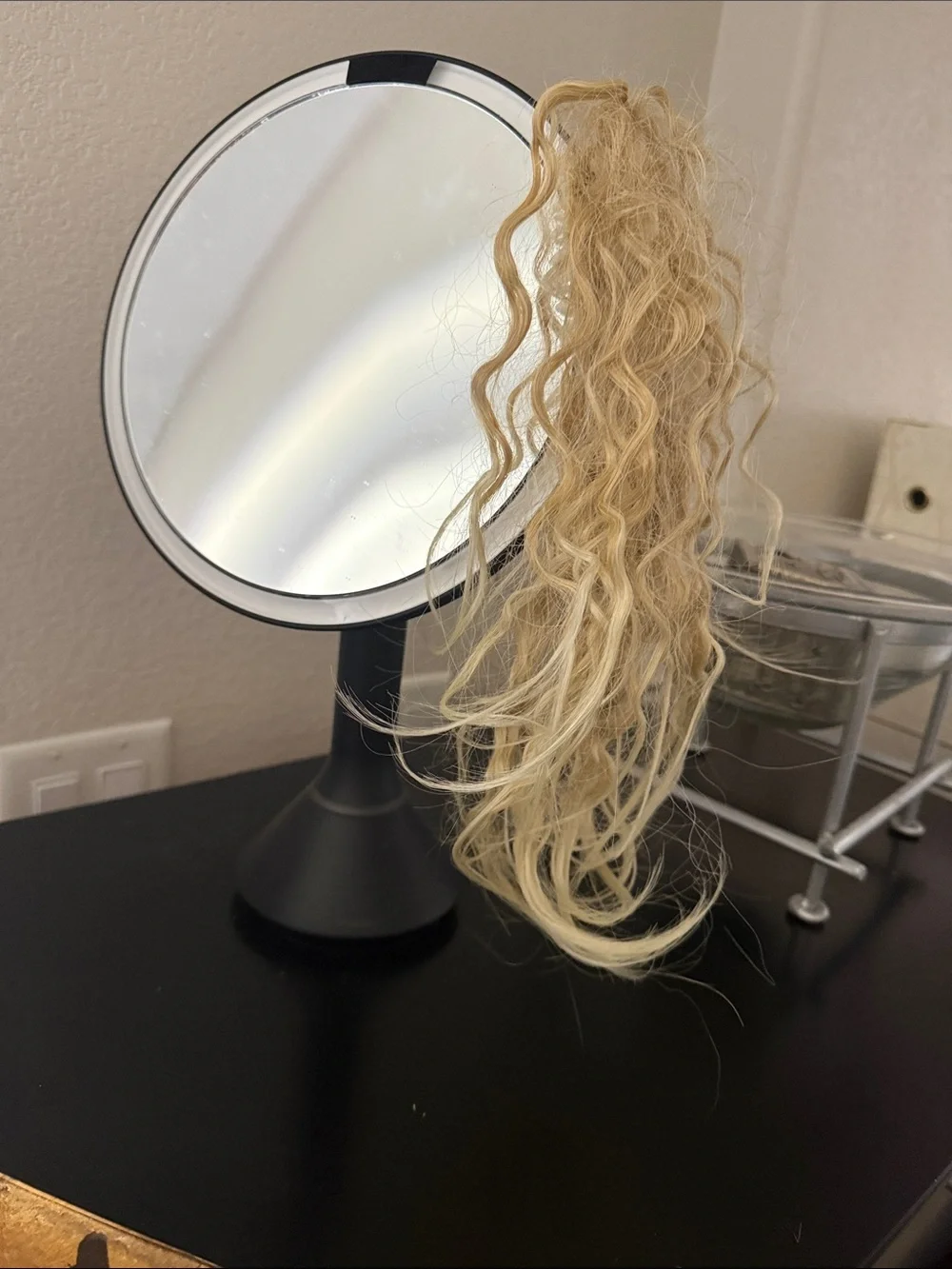 Blonde Curly Women's Hair Extension Piece